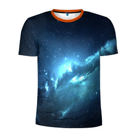 Мужская футболка 3D спортивная с принтом Atlantis Nebula в Новосибирске, 100% полиэстер с улучшенными характеристиками | приталенный силуэт, круглая горловина, широкие плечи, сужается к линии бедра | Тематика изображения на принте: вселенная | галактика | звезда | космос | небеса