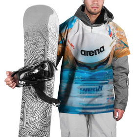 Накидка на куртку 3D с принтом Пловец в Новосибирске, 100% полиэстер |  | Тематика изображения на принте: плавание | спорт