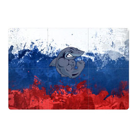 Магнитный плакат 3Х2 с принтом Акула в Новосибирске, Полимерный материал с магнитным слоем | 6 деталей размером 9*9 см | Тематика изображения на принте: плавание | россия | русский | спорт