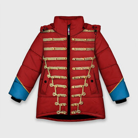 Зимняя куртка для девочек 3D с принтом Пиджак Майкла Джексона в Новосибирске, ткань верха — 100% полиэстер; подклад — 100% полиэстер, утеплитель — 100% полиэстер. | длина ниже бедра, удлиненная спинка, воротник стойка и отстегивающийся капюшон. Есть боковые карманы с листочкой на кнопках, утяжки по низу изделия и внутренний карман на молнии. 

Предусмотрены светоотражающий принт на спинке, радужный светоотражающий элемент на пуллере молнии и на резинке для утяжки. | jackson | michael | джексон | костюм | майкл | одежда | пиджак