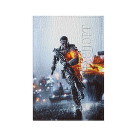 Обложка для паспорта матовая кожа с принтом Battlefield Multiplayer в Новосибирске, натуральная матовая кожа | размер 19,3 х 13,7 см; прозрачные пластиковые крепления | battlefield | армия | бой | война | игра | солдат