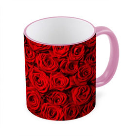 Кружка 3D с принтом Красные розы в Новосибирске, керамика | ёмкость 330 мл | букет | лепесток | роза | розы | цвет | цветок