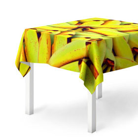 Скатерть 3D с принтом Банана в Новосибирске, 100% полиэстер (ткань не мнется и не растягивается) | Размер: 150*150 см | бананы | еда | желтые | популярные | прикольные | фрукты