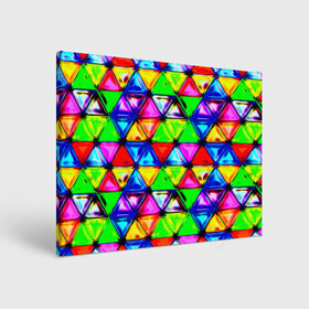 Холст прямоугольный с принтом Треугольник в Новосибирске, 100% ПВХ |  | абстракции | мозаика | прикольные | текстуры | треугольник