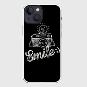 Чехол для iPhone 13 mini с принтом Smile в Новосибирске,  |  | camera | smile | вспышка | зеркалка | камера | фотик | фото | фотоаппарат | фотографировать