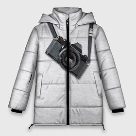 Женская зимняя куртка 3D с принтом Фотоаппарат на груди в Новосибирске, верх — 100% полиэстер; подкладка — 100% полиэстер; утеплитель — 100% полиэстер | длина ниже бедра, силуэт Оверсайз. Есть воротник-стойка, отстегивающийся капюшон и ветрозащитная планка. 

Боковые карманы с листочкой на кнопках и внутренний карман на молнии | camera | зеркалка | камера | фотик | фото | фотоаппарат | фотографировать