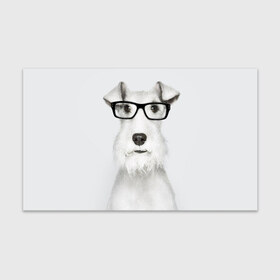 Бумага для упаковки 3D с принтом Собака в очках в Новосибирске, пластик и полированная сталь | круглая форма, металлическое крепление в виде кольца | Тематика изображения на принте: белый | домашнее | животное | очки | пес | прикол | собака в очках | умный | ученый | эрдельтерьер