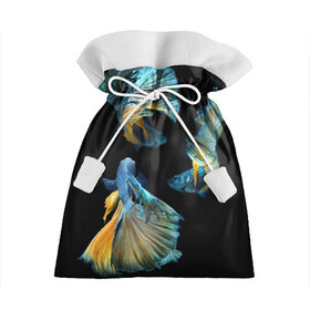 Подарочный 3D мешок с принтом Бойцовая рыбка в Новосибирске, 100% полиэстер | Размер: 29*39 см | аквариумная | бойцовая | красивый | плавники | рыба | рыбка | хвост | япаонская