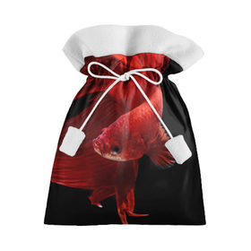 Подарочный 3D мешок с принтом Бойцовая рыбка в Новосибирске, 100% полиэстер | Размер: 29*39 см | Тематика изображения на принте: аквариумная | бойцовая | красивый | плавники | рыба | рыбка | хвост | япаонская