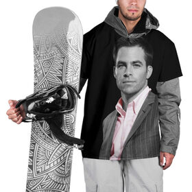 Накидка на куртку 3D с принтом Крис Пайн в Новосибирске, 100% полиэстер |  | Тематика изображения на принте: celebrity | chris pine | актёр | американский | знаменитость | крис пайн