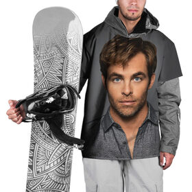 Накидка на куртку 3D с принтом Крис Пайн в Новосибирске, 100% полиэстер |  | Тематика изображения на принте: celebrity | chris pine | актёр | американский | знаменитость | крис пайн