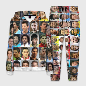Мужской костюм 3D с принтом Лучшие футболисты в Новосибирске, 100% полиэстер | Манжеты и пояс оформлены тканевой резинкой, двухслойный капюшон со шнурком для регулировки, карманы спереди | Тематика изображения на принте: великие | звёзды | знаменитости | игроки | легендарные | лучшие | самые крутые | футбол | футболисты | элита