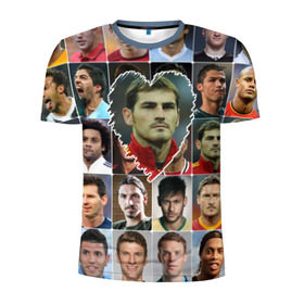 Мужская футболка 3D спортивная с принтом Икер Касильяс - лучший в Новосибирске, 100% полиэстер с улучшенными характеристиками | приталенный силуэт, круглая горловина, широкие плечи, сужается к линии бедра | iker casillas | вратарь | икер касильяс | испания | лучшие футболисты | любимый игрок | мой любимец | самый крутой | сердце | футбол | я люблю