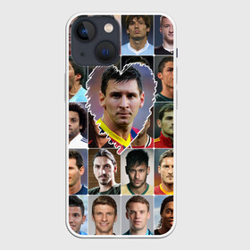 Чехол для iPhone 13 mini с принтом Лионель Месси   лучший в Новосибирске,  |  | lionel messi | аргентина | барса | барселона | золотой мяч | лионель месси | лучшие футболисты | любимый игрок | мой любимец | самый крутой | сердце | футбол | я люблю