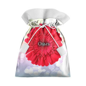 Подарочный 3D мешок с принтом Ольга в Новосибирске, 100% полиэстер | Размер: 29*39 см | Тематика изображения на принте: девушке | имя | любимой | ольга | оля | подарок | подарок любимой | подарок на 8 марта | подарок на день рождения | с 8 марта | цветок | цветы