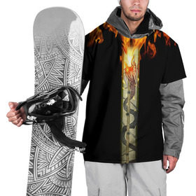 Накидка на куртку 3D с принтом Dragon Lore в Новосибирске, 100% полиэстер |  | awp | cs go | dragon | lore | винтовка | дракон | контр | кс го | ксго | скин | страйк