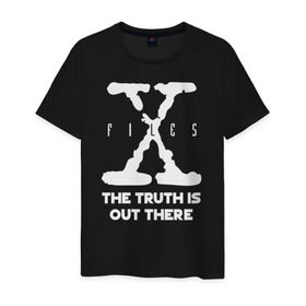 Мужская футболка хлопок с принтом X-Files в Новосибирске, 100% хлопок | прямой крой, круглый вырез горловины, длина до линии бедер, слегка спущенное плечо. | mulder | scully | x files | малдер | материалы | нло | пришельцы | секретные | скалли