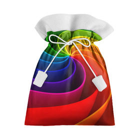 Подарочный 3D мешок с принтом Радуга цвета в Новосибирске, 100% полиэстер | Размер: 29*39 см | Тематика изображения на принте: гамма | зеленый | красный | радуга | синий | цвет