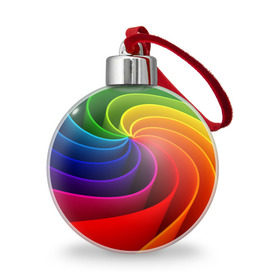 Ёлочный шар с принтом Радуга цвета в Новосибирске, Пластик | Диаметр: 77 мм | гамма | зеленый | красный | радуга | синий | цвет