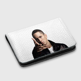 Картхолдер с принтом с принтом Eminem в Новосибирске, натуральная матовая кожа | размер 7,3 х 10 см; кардхолдер имеет 4 кармана для карт; | eminem | music | rap | usa | музыка | рэп | сша | эминем