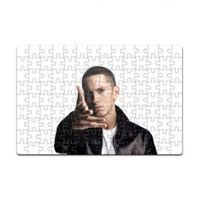 Пазл магнитный 126 элементов с принтом Eminem в Новосибирске, полимерный материал с магнитным слоем | 126 деталей, размер изделия —  180*270 мм | Тематика изображения на принте: eminem | music | rap | usa | музыка | рэп | сша | эминем