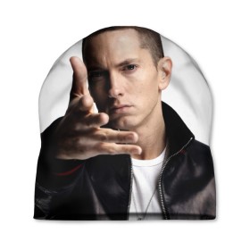 Шапка 3D с принтом Eminem в Новосибирске, 100% полиэстер | универсальный размер, печать по всей поверхности изделия | eminem | music | rap | usa | музыка | рэп | сша | эминем