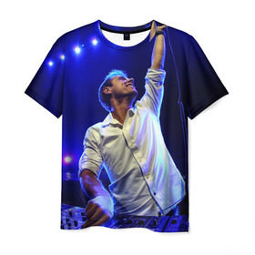 Мужская футболка 3D с принтом Armin Van Buuren в Новосибирске, 100% полиэфир | прямой крой, круглый вырез горловины, длина до линии бедер | armin van buuren | avb | dj | армин ван бюрен