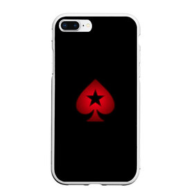 Чехол для iPhone 7Plus/8 Plus матовый с принтом PokerStars в Новосибирске, Силикон | Область печати: задняя сторона чехла, без боковых панелей | poker | pokerstars | sport