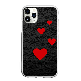 Чехол для iPhone 11 Pro матовый с принтом Кружево и сердца в Новосибирске, Силикон |  | Тематика изображения на принте: dg | dolce | gabbana | габбана | дольче | любовь | сердечко