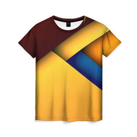 Женская футболка 3D с принтом Stiil geometria в Новосибирске, 100% полиэфир ( синтетическое хлопкоподобное полотно) | прямой крой, круглый вырез горловины, длина до линии бедер | grunge | new | арт | гранж | краска | прикольные | цветные