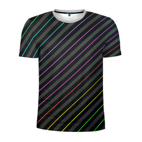 Мужская футболка 3D спортивная с принтом Полосы в Новосибирске, 100% полиэстер с улучшенными характеристиками | приталенный силуэт, круглая горловина, широкие плечи, сужается к линии бедра | red | линии | плетение | полосы | прикольные | текстуры