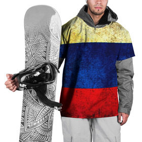 Накидка на куртку 3D с принтом Триколор в Новосибирске, 100% полиэстер |  | new | краска | патриот | прикольные | русский | триколор