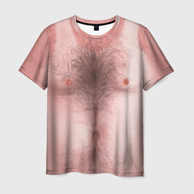 Мужская футболка 3D с принтом Загорелый торс в Новосибирске, 100% полиэфир | прямой крой, круглый вырез горловины, длина до линии бедер | загар | мужчина | тело | торс