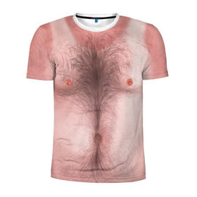 Мужская футболка 3D спортивная с принтом Загорелый торс в Новосибирске, 100% полиэстер с улучшенными характеристиками | приталенный силуэт, круглая горловина, широкие плечи, сужается к линии бедра | загар | мужчина | тело | торс