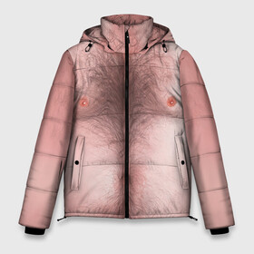 Мужская зимняя куртка 3D с принтом Загорелый торс в Новосибирске, верх — 100% полиэстер; подкладка — 100% полиэстер; утеплитель — 100% полиэстер | длина ниже бедра, свободный силуэт Оверсайз. Есть воротник-стойка, отстегивающийся капюшон и ветрозащитная планка. 

Боковые карманы с листочкой на кнопках и внутренний карман на молнии. | Тематика изображения на принте: загар | мужчина | тело | торс