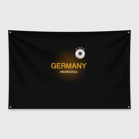 Флаг-баннер с принтом Сборная Германии 2016 в Новосибирске, 100% полиэстер | размер 67 х 109 см, плотность ткани — 95 г/м2; по краям флага есть четыре люверса для крепления | germany