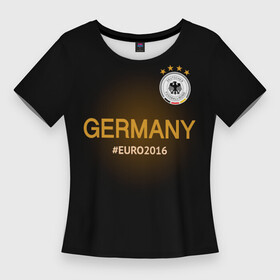 Женская футболка 3D Slim с принтом Сборная Германии 2016 в Новосибирске,  |  | germany