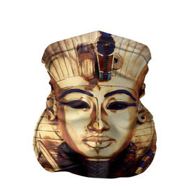 Бандана-труба 3D с принтом Хатшепсут в Новосибирске, 100% полиэстер, ткань с особыми свойствами — Activecool | плотность 150‒180 г/м2; хорошо тянется, но сохраняет форму | египет | женщина | золото | маска | фараон египта | хатшепсут