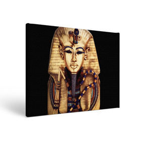Холст прямоугольный с принтом Хатшепсут в Новосибирске, 100% ПВХ |  | египет | женщина | золото | маска | фараон египта | хатшепсут