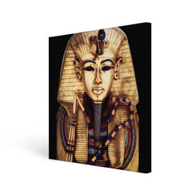 Холст квадратный с принтом Хатшепсут в Новосибирске, 100% ПВХ |  | египет | женщина | золото | маска | фараон египта | хатшепсут