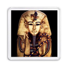 Магнит 55*55 с принтом Хатшепсут в Новосибирске, Пластик | Размер: 65*65 мм; Размер печати: 55*55 мм | египет | женщина | золото | маска | фараон египта | хатшепсут