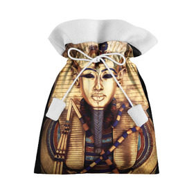 Подарочный 3D мешок с принтом Хатшепсут в Новосибирске, 100% полиэстер | Размер: 29*39 см | египет | женщина | золото | маска | фараон египта | хатшепсут