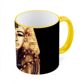 Кружка 3D с принтом Хатшепсут в Новосибирске, керамика | ёмкость 330 мл | египет | женщина | золото | маска | фараон египта | хатшепсут