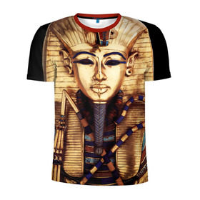 Мужская футболка 3D спортивная с принтом Хатшепсут в Новосибирске, 100% полиэстер с улучшенными характеристиками | приталенный силуэт, круглая горловина, широкие плечи, сужается к линии бедра | египет | женщина | золото | маска | фараон египта | хатшепсут