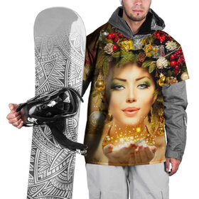 Накидка на куртку 3D с принтом Чудо девушка в Новосибирске, 100% полиэстер |  | волшебница | волшебство | звезды | новый год | подарки | празник | фея | чудо девушка