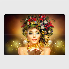 Магнитный плакат 3Х2 с принтом Чудо девушка в Новосибирске, Полимерный материал с магнитным слоем | 6 деталей размером 9*9 см | волшебница | волшебство | звезды | новый год | подарки | празник | фея | чудо девушка