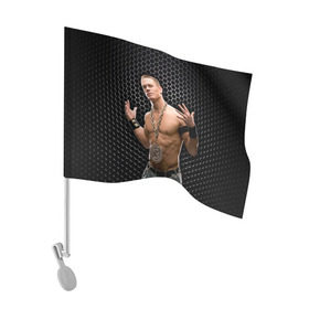 Флаг для автомобиля с принтом John Cena в Новосибирске, 100% полиэстер | Размер: 30*21 см | john cena | wwe чемпион | джон сина