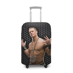 Чехол для чемодана 3D с принтом John Cena в Новосибирске, 86% полиэфир, 14% спандекс | двустороннее нанесение принта, прорези для ручек и колес | john cena | wwe чемпион | джон сина