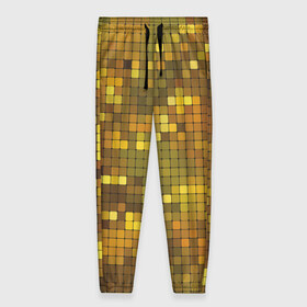 Женские брюки 3D с принтом Gold style в Новосибирске, полиэстер 100% | прямой крой, два кармана без застежек по бокам, с мягкой трикотажной резинкой на поясе и по низу штанин. В поясе для дополнительного комфорта — широкие завязки | блекс | золото | квадрат | клубы | текстуры