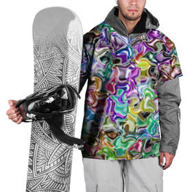 Накидка на куртку 3D с принтом Цветное безумие в Новосибирске, 100% полиэстер |  | Тематика изображения на принте: арт | дизайн | искусство | краски | мозаика | палитра | радуга | разные цвета | текстура | цветное безумие